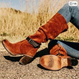 Freebird by Steve Madden Rust knee Women's size 10 Suede Boots